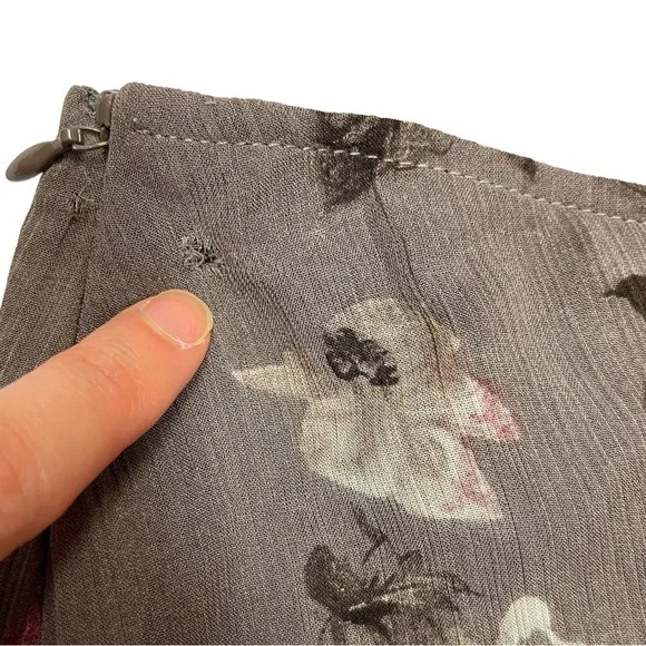 Vintage Jacob A line floral mini Skirt size 7/8 brown floral - Picture 13 of 15